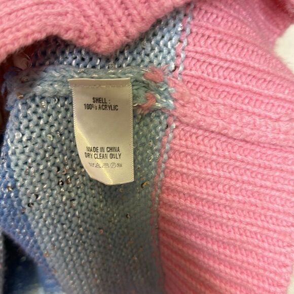 Olivia Rubin Rainbow Sequin Stripe Mika Cardigan L - Picture 4 of 5